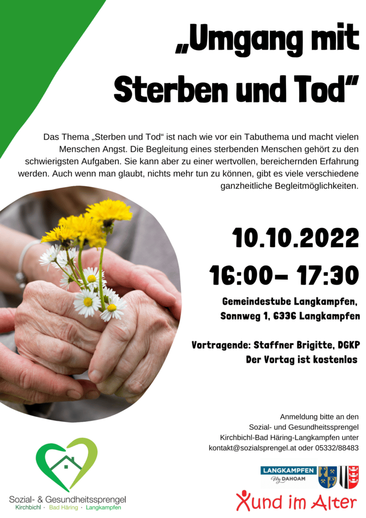 Vortrag "Umgang mit Sterben und Tod" @ Gemeindestube Langkampfen