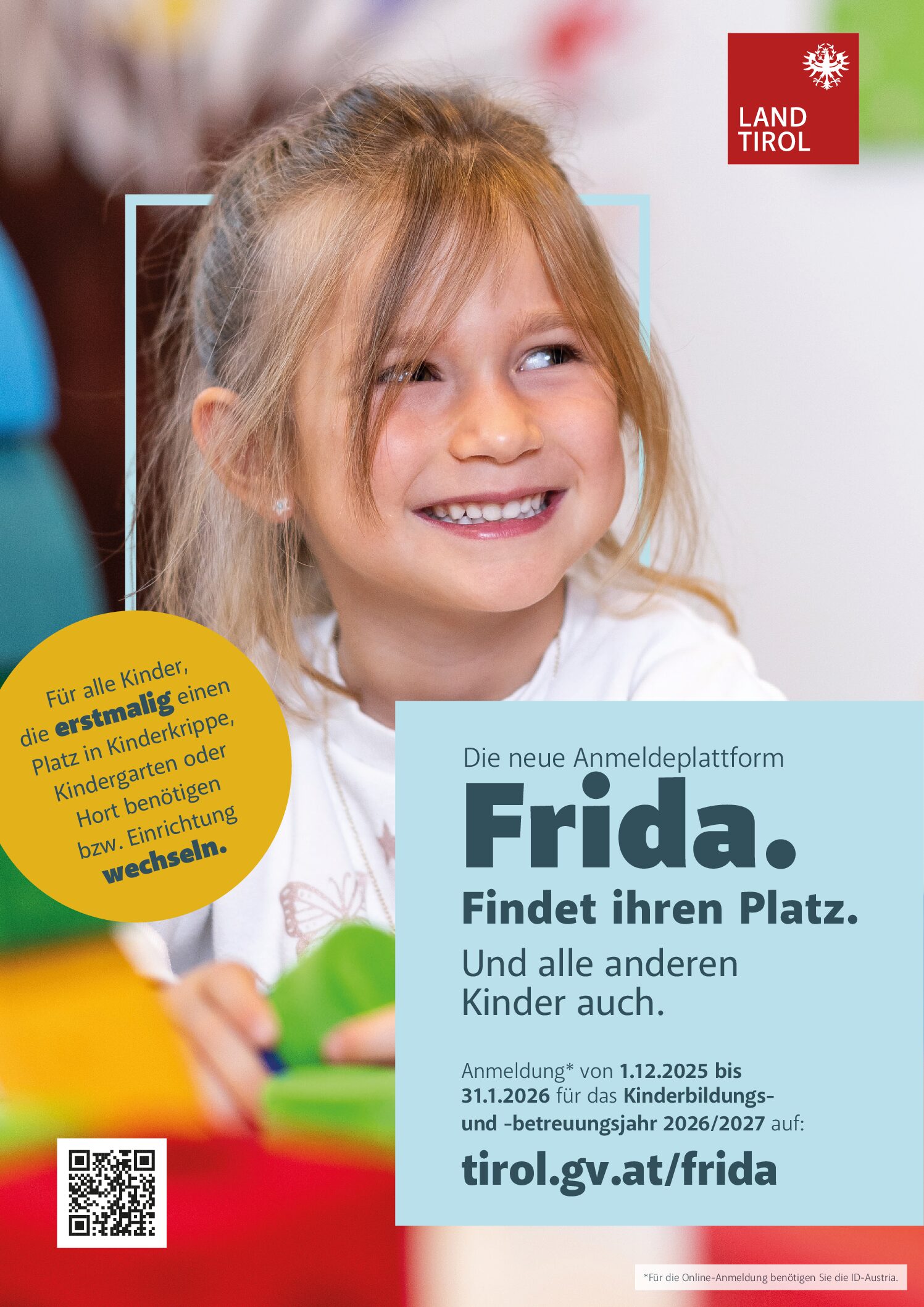 Kinderbetreuungsplatz gesucht? Anmeldeplattform FRIDA hilft dabei!