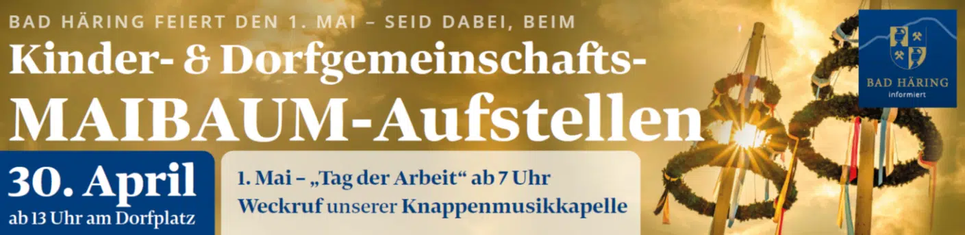 Maibäume-Aufstellen der Dorfgemeinschaft