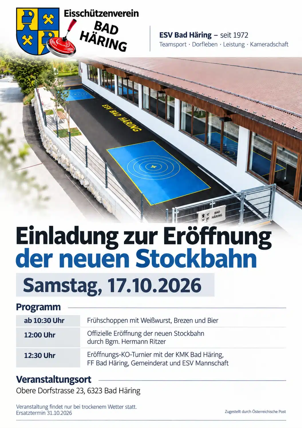 Eröffnung neue Asphalt Stockbahn